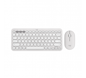 Logitech Pebble 2 Combo Belaidė klaviatūra + pelė, US INT, Tonal White