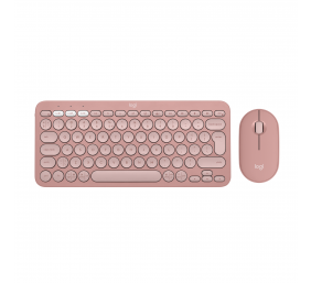 Logitech Pebble 2 Combo Belaidė klaviatūra + pelė, US INT, Tonal Rose
