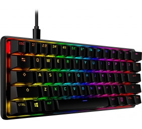HyperX Alloy Origins 60 Laidinė mechaninė žaidimų klaviatūra, 60%, Red Linear Switches, US, Juoda