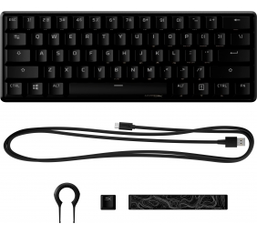 HyperX Alloy Origins 60 Laidinė mechaninė žaidimų klaviatūra, 60%, Red Linear Switches, US, Juoda