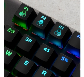 HyperX Alloy Origins Core TKL Tenkeyless Laidinė mechaninė žaidimų klaviatūra Aqua Switches US Juoda
