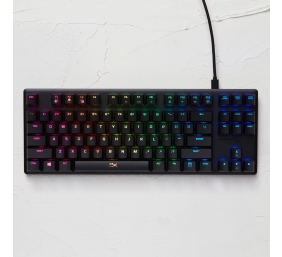 HyperX Alloy Origins Core TKL Tenkeyless Laidinė mechaninė žaidimų klaviatūra Aqua Switches US Juoda