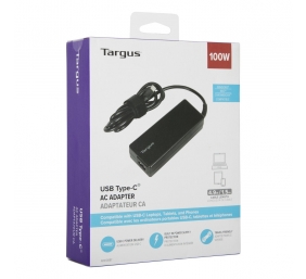 Targus | 100 W USB-C PD Charger - For Laptops or Power Pass-Thru Docks | APA108EU