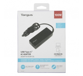 Targus | 100 W USB-C PD Charger - For Laptops or Power Pass-Thru Docks | APA108EU