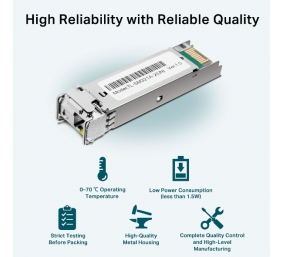 TP-LINK | 1000Base-BX WDM Bi-Directional SFP Module | TL-SM321A-2 | 9/125 μm SMF (Single-Mode Fiber) | 9/125 μm SMF (Single-Mode Fiber)