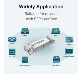 TP-LINK | 1000Base-BX WDM Bi-Directional SFP Module | TL-SM321A-2 | 9/125 μm SMF (Single-Mode Fiber) | 9/125 μm SMF (Single-Mode Fiber)