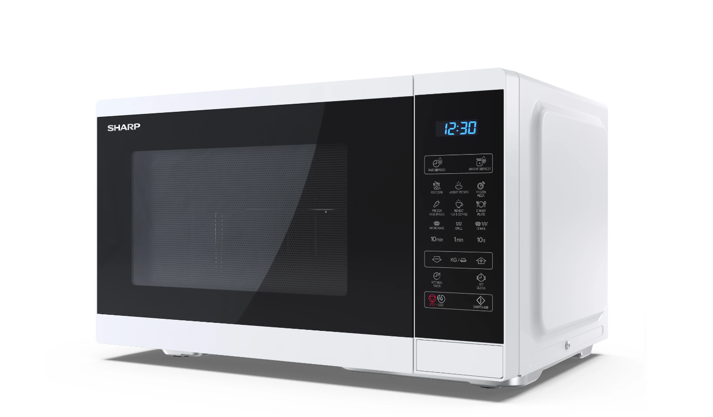 Sharp | Microwave Oven with Grill | YC-MG252AE-W | Free standing | 25 L | 900 W | Grill | White