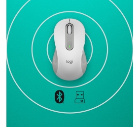 Logitech Signature M650 L LEFT Belaidė pelė, RF Wireless + Bluetooth, 4000 DPI, Off-White