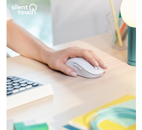 Logitech Signature M650 L LEFT Belaidė pelė, RF Wireless + Bluetooth, 4000 DPI, Off-White