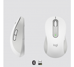 Logitech Signature M650 L LEFT Belaidė pelė, RF Wireless + Bluetooth, 4000 DPI, Off-White