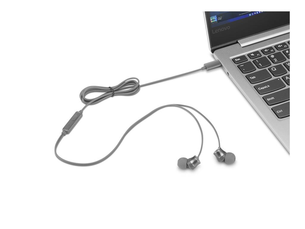 Lenovo | 300 USB-C In-Ear Headphone | GXD1J77353 | Built-in microphone | Wired | Grey