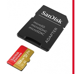 Ecost Prekė po grąžinimo SanDisk 128GB Extreme microSDXC UHS-I atminties kortelė su adapteriu – iki