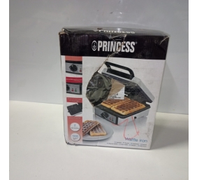 Ecost prekė po grąžinimo, Princess 132397 2 vafliai 120 W Juoda, Nerūdijančiojo plieno, Balta