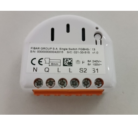 Ecost prekė po grąžinimo FIBARO FGBHS-213 Regulador Inteligente de Luz Inal?mbrico, Bluetooth, Pared