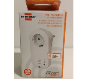 Ecost prekė po grąžinimo Brennenstuhl Connect WLAN Steckdose mit 433 MHz Sender WA 3600 LRF01 433 (W