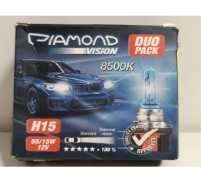 Ecost prekė po grąžinimo 2x H15 12V 55/15W Diamond Vision Xenon Look Effect Halogen Lamps Bulbs Ligh