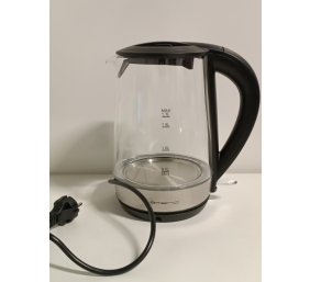 Ecost prekė po grąžinimo EMERIO WK-123131 Cordless Kettle, BPA-Free, Stainless Steel, Black, 2200 W