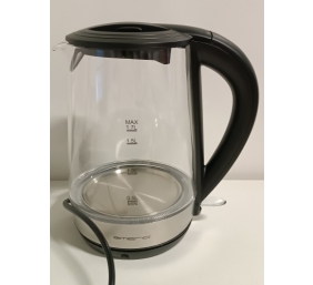 Ecost prekė po grąžinimo EMERIO WK-123131 Cordless Kettle, BPA-Free, Stainless Steel, Black, 2200 W