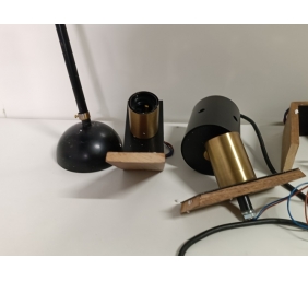 Ecost prekė po grąžinimo Homemania Pendant Lamp Metal Gold Black Wood