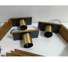 Ecost prekė po grąžinimo Homemania Pendant Lamp Metal Gold Black Wood