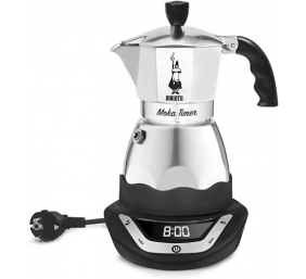 Ecost prekė po grąžinimo Bialetti Moka Electric Timer, 6 Cup Capacity, 365 W, Silver Black