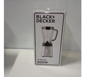 Ecost prekė po grąžinimo Black + Decker BxJB500E - Blender Mixeur 500W, Plastic Bol 1.5L, 2 speeds +