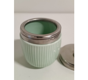 Ecost prekė po grąžinimo BIA - Porcelain Egg Cooker, Set of 2 Egg Cookers in Celadon Green with Embo