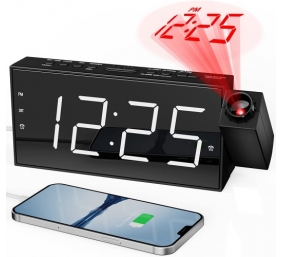 Ecost prekė po grąžinimo Mesqool Projection Alarm Clock for Bedroom, Digital Alarm Clock with Large