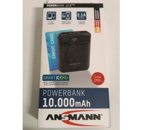 Ecost prekė po grąžinimo ANSMANN Mini Powerbank TÜV testuotas 10000 mAh ir 2,1 A išėjimas - mažas ma