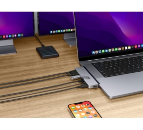 Hyper | HyperDrive DUO PRO 7-in-2 USB-C Hub for MacBook Air/Pro 2016-2020 | Ethernet LAN (RJ-45) ports 1 | HDMI ports quantity 1