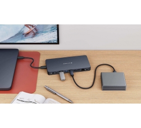 Hyper | HyperDrive Universal Silicon Motion USB-C 10-in1 Dual HDMI Docking Station | Ethernet LAN