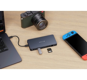 Hyper | HyperDrive Universal Silicon Motion USB-C 10-in1 Dual HDMI Docking Station | Ethernet LAN