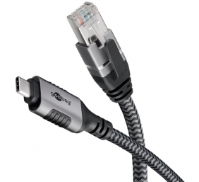 Goobay USB-A 3.1 to RJ45 Ethernet Cable, 1 m | 70696 | Black