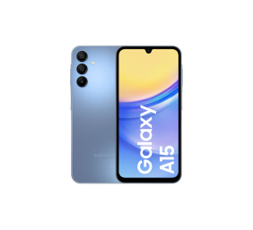 Samsung | Galaxy | A15 (A155) | Blue | 6.5 " | Super AMOLED | 1080 x 2340 pixels | Mediatek | Helio G99 (6nm) | Internal RAM 4 GB | 128 GB | microSDXC | Dual SIM | Nano-SIM | 3G | 4G | Main camera 50+5+2 MP | Secondary camera 13 MP | Android | 14 | 5000 m