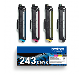 Brother TN-243CMYK (TN243CMYK) Lazerinė kasetė, Juoda, Žydra, Purpurinė, Geltona