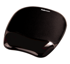 Fellowes | Mouse pad with wrist support CRYSTAL | Mouse pad with wrist pillow | 202 x 235 x 25  mm | Black