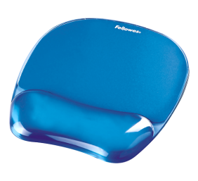 Fellowes | Mouse pad with wrist support CRYSTAL | Mouse pad with wrist pillow | 230 x 202 x 32 mm | Blue