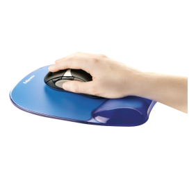 Fellowes | Mouse pad with wrist support CRYSTAL | Mouse pad with wrist pillow | 230 x 202 x 32 mm | Blue
