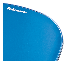 Fellowes | Mouse pad with wrist support CRYSTAL | Mouse pad with wrist pillow | 230 x 202 x 32 mm | Blue
