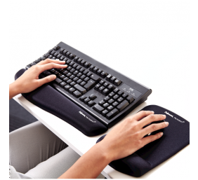 Fellowes | Mouse pad with wrist support PlushTouch | Mouse pad with wrist pillow | 238 x 184 x 25.4 mm | Black