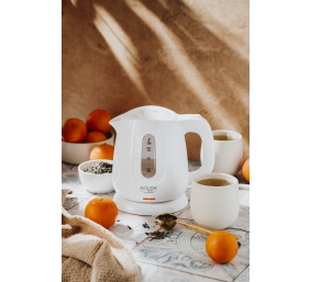 Adler Kettle | AD 1373 | Electric | 850 W | 1 L | Polypropylene | 360° rotational base | White