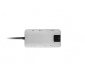 Kensington UH1400P Mobilusis šakotuvas/jungčių stotelė, 8-in-1 USB-C, Pilka