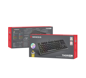 Genesis | Mechanical Gaming Keyboard | THOR 404 TKL RGB | Black | Mechanical Gaming Keyboard | Wired | US | USB Type-A | 1005 g | Gateron Yellow Pro