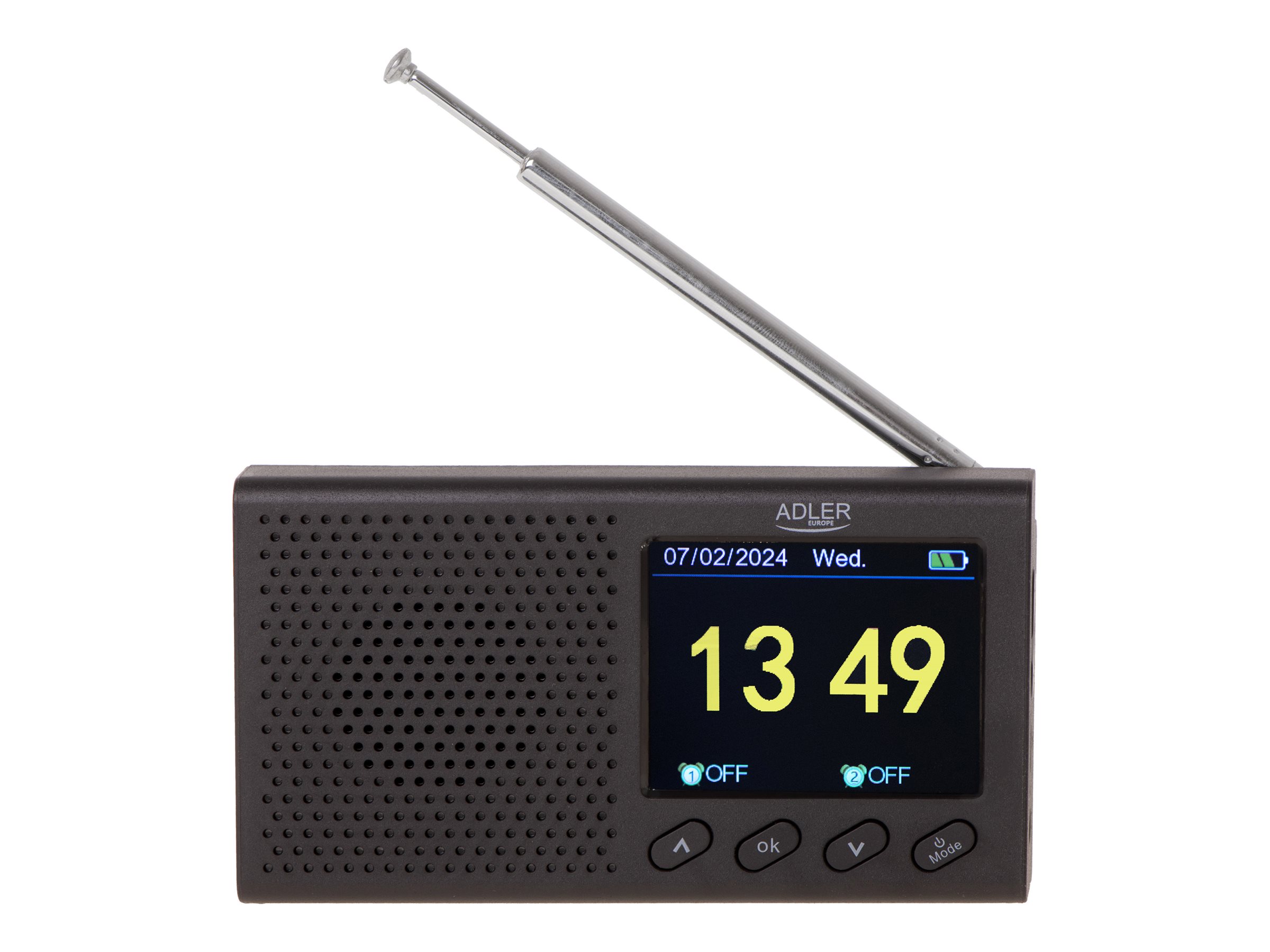 Adler | FM Travel Radio | AD 1198 | Alarm function | Black