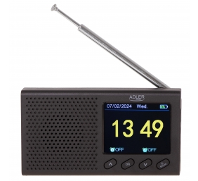 Adler | FM Travel Radio | AD 1198 | Alarm function | Black