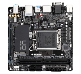 Gigabyte | H610I | Processor family Intel | Processor socket LGA1700 | DDR4 DIMM | Supported hard disk drive interfaces M.2, SATA | Number of SATA connectors 4