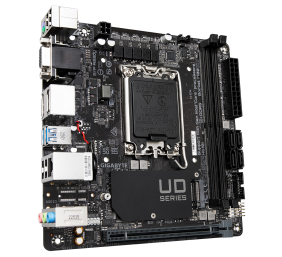 Gigabyte | H610I | Processor family Intel | Processor socket LGA1700 | DDR4 DIMM | Supported hard disk drive interfaces M.2, SATA | Number of SATA connectors 4