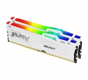 Kingston KF564C32BWEAK2-32 32GB 6400MT/s DDR5 CL32 DIMM (Kit of 2) FURY Beast White RGB EXPO | Kingston