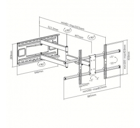 TECHLY Wall Bracket Extendable Arm