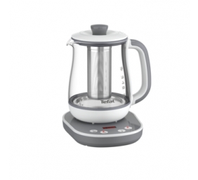 TEFAL Tastea Kettle | BJ551B10 | Tea Kettle | 1400 W | 1.5 L | Glass | 360° rotational base | Grey/White